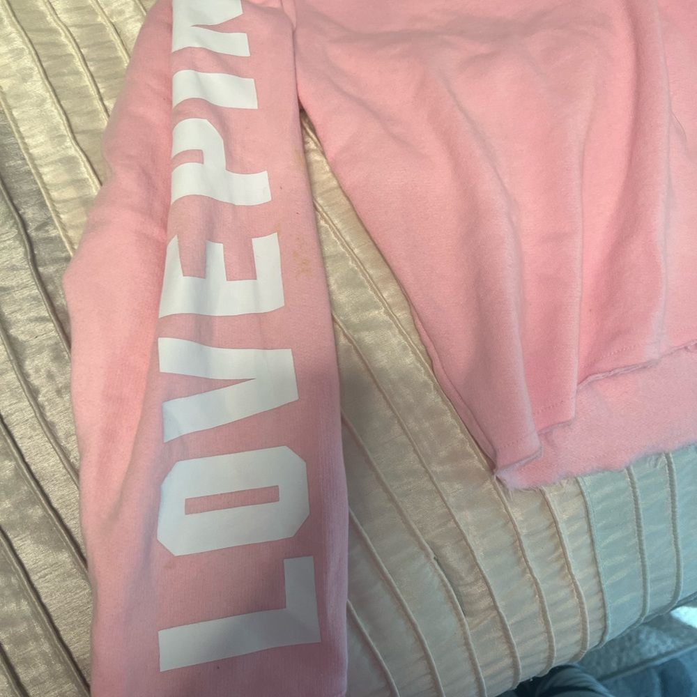 Pink cold shoulder hoodie